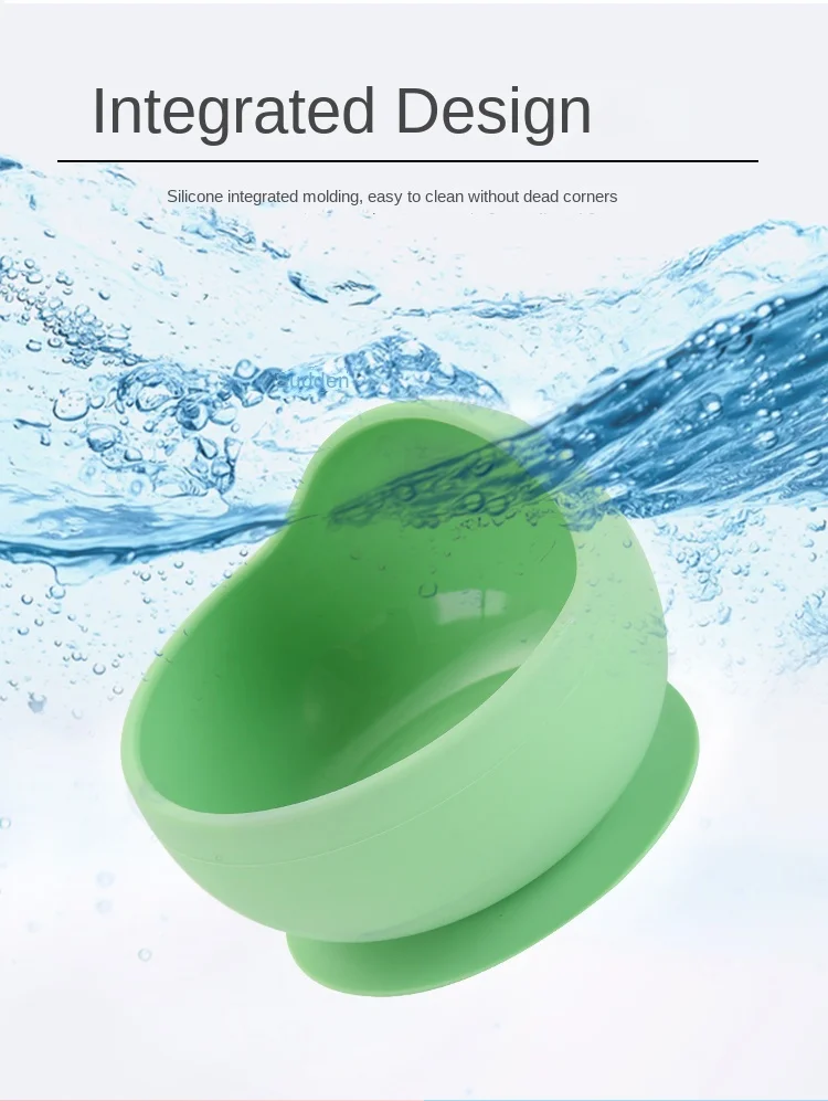 28Colors Baby Silicone Suction Bowls for Kids Waterproof Baby Feeding Tableware Spoon Children Dishes Kitchenware Infant Plates