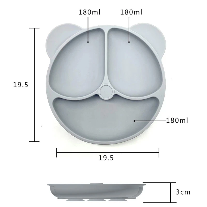2025New Baby Silicone Plate with Suction – Easy Clean up Non-Slip Feeding Dish for Infant Toddler Retro Kids Smile Face Bowl