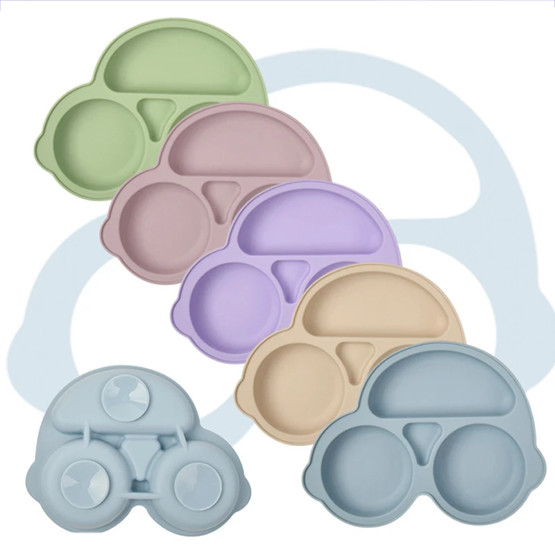 2025New Baby Silicone Plate with Suction – Easy Clean up Non-Slip Feeding Dish for Infant Toddler Retro Kids Smile Face Bowl